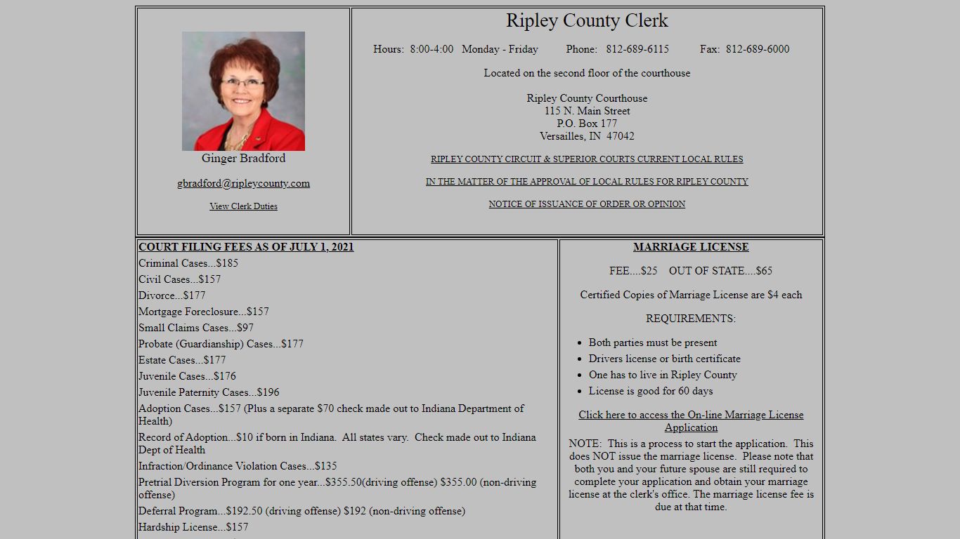 RIPLEY COUNTY CLERK